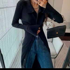 New long black sweater dress or jacket